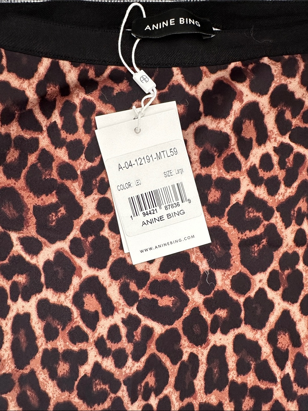 Anine Bing silk animal print slip skirt - Picture 4 of 4